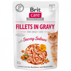Brit Care Cat Fillets in Gravy Savory Salmon 85g