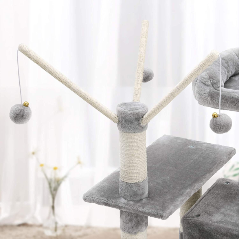 Škrabadlo Elsa, světle šedé, 154x50x50 cm