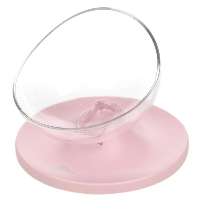 Vyvýšená a naklápěcí miska pro kočky růžová