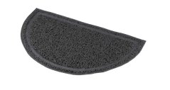 Půlkruhová PVC předložka šedá k WC 41 x 25 cm