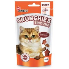 Akinu CRUNCHIES TRIO MIX - Křupinky pamlsek pro kočky 50 g