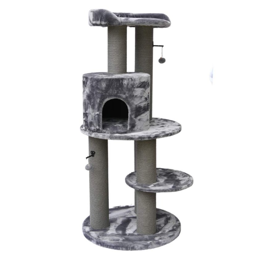 Škrabadlo XXL Gigant Stříbrňáček, 75 x 75 x 165cm, extrémně stabilní s masivními sloupy