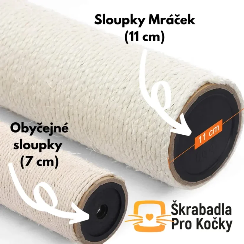 AKCIA Škrabadlo Mráčik XL, krémové, 70x60x112 cm – veľký pelech a prateľné čalúnenie