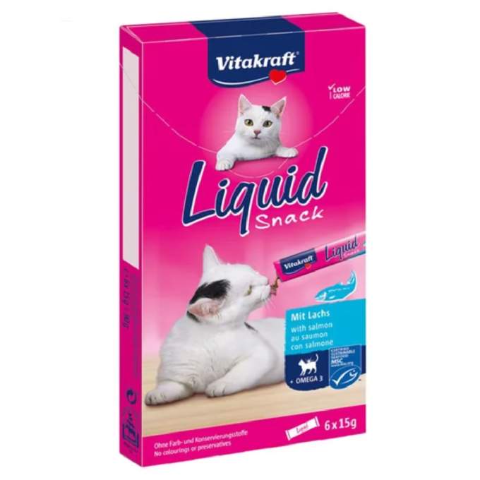 Vitakraft Liquid Snack omega 3 losos 6x15 g