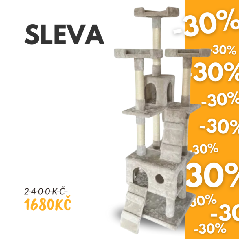 AKCIA Škrabadlo Micki, svetlosivé, 50 × 50 × 170 cm