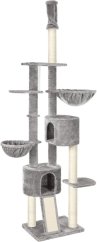 Škrabadlo do stropu Platino, svetlosivé, 60x45x240–260 cm – nastaviteľná výška