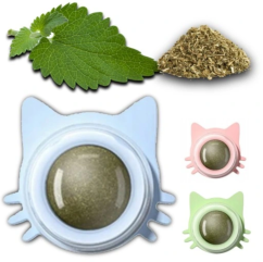 Míč na stěnu Catnip Ball - NOVINKA! Ve tvaru kočičí hlavy, růžová