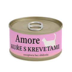 Amore cat konzerva kuře s krevetami 70g