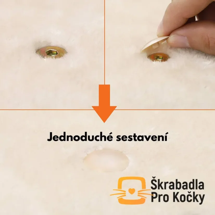 AKCIA Škrabadlo Mráčik XL, krémové, 70x60x112 cm – veľký pelech a prateľné čalúnenie