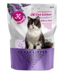 JK Litter Silica gel - lavender, kočkolit 3,8 l