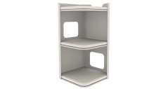 Škrabadlo Cat Tower JORGE s odpočívadlem,šedá s béžovou kožešinou 78cm