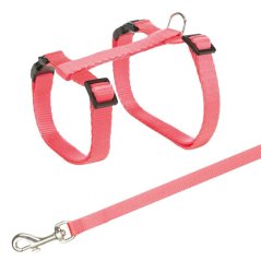 Postroj s rychlouzávěry + vodítko na kočku 27-45cm/10mm 1,2m