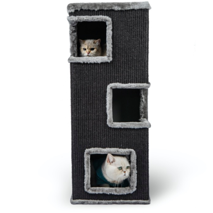 Cat Tower - škrabadlo Shardon, tm.šedá, 35x91 cm