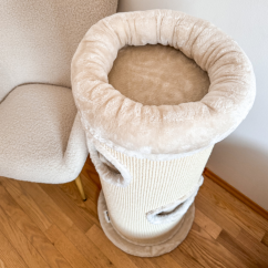 Cat Tower – škrabadlo Viva, krémová, 40 × 100 cm