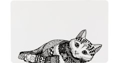 TRIXIE Prostírání Place Mat kočka 44 x 28 cm bílo/černé