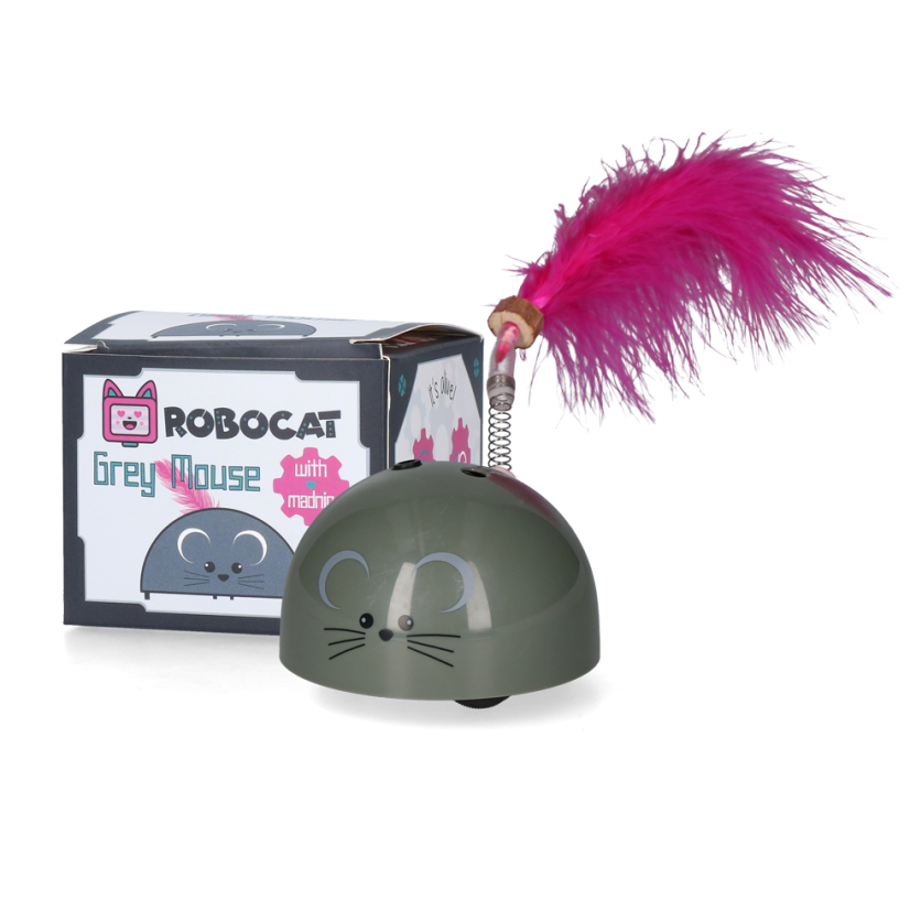 Robocat - interaktivní myš, která utíká, šedá