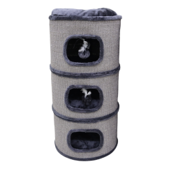 Cat Tower - škrabadlo Town, tm.šedá, 45x90 cm