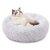 Pelíšek Donut plyšový L, 60cm, sv.šedá