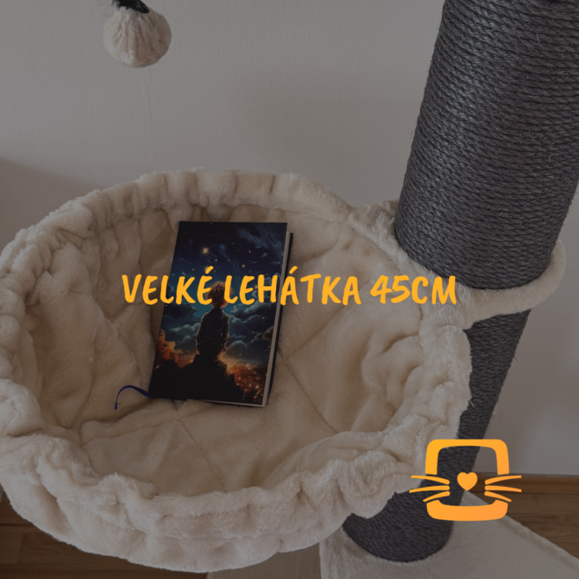 AKCE Škrabadlo do stropu Simba XXL, šedá, 57x57x240-275 cm