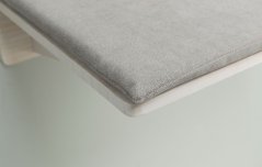 Podesta s polštářem, prvek na stěnu, 50 x 17,5 x 36,5 cm, bílá