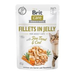 Brit Care Cat Fillets in Jelly with Trout&Cod 85g