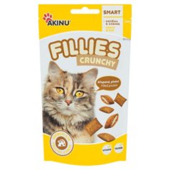 Akinu FILLIES Drůbeží se sýrem plněné kapsičky pamlsek pro kočky 50 g