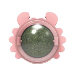 Míč na stěnu Catnip Ball - hračka s šantou kočičí pro kočky, růžová