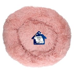 Let's Sleep Donut Dark Grey – měkký pelíšek XXL, 100cm, růžová
