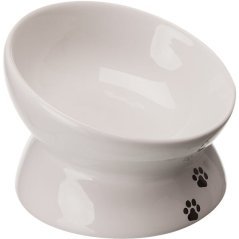Trixie Zvýšená ergonomická keramická miska, 0.15 l/ø 13 cm, bílá