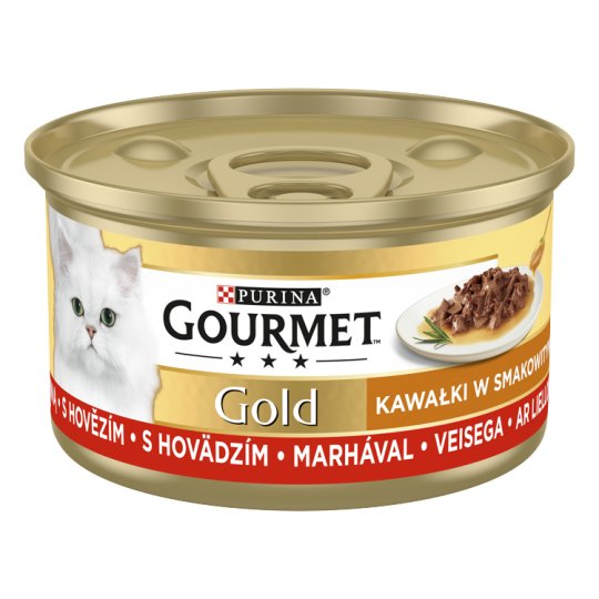 GOURMET Gold Delight hovězí ve šťavnaté omáčce, 85g