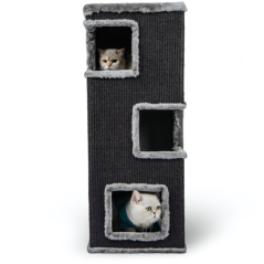 Cat Tower - škrabadlo Shardon, tm.šedá, 35x91 cm