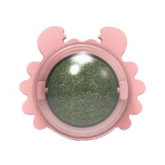 Míč na stěnu Catnip Ball - hračka s šantou kočičí pro kočky, růžová