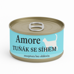 Amore cat konzerva tuňák se síhem 70g-KOPIE