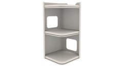 Škrabadlo Cat Tower JORGE s odpočívadlem,šedá s béžovou kožešinou 78cm