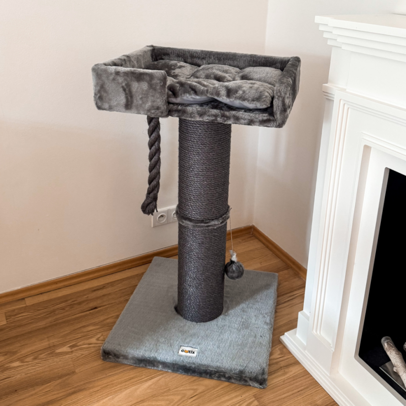 Škrabadlo Mia XXL, šedá, 57x57x100 cm