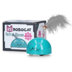 Robocat - interaktivní myš, která utíká. Tyrkysová